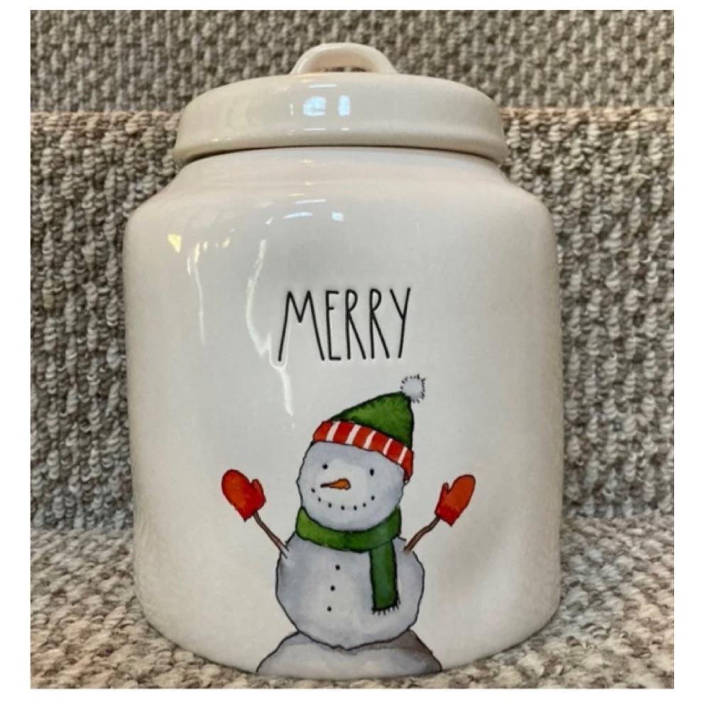 NEW Rae Dunn Merry Christmas Snowman Canister ⛄️